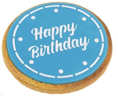 Picture of Happy Birthday Dog Cookies Handmade with Artisanal Decor